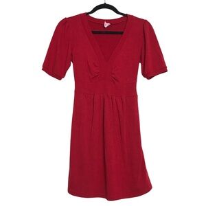 Vintage Candy Rain Preppy Y2K Red Tie Waist Long Line Babydoll Top Womens Size L